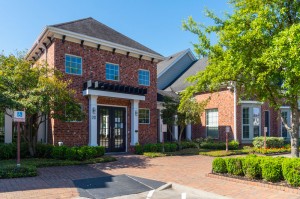 One Bedroom Apartments for Rent in Conroe, TX - Exterior Leasing Office & Clubhouse         